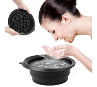 Cuenco de baño de hielo facial 26 × 23 × 10 cm plegable con forma de hielo inferior de silicona resistente a la temperatura -60 ~ 200 ℃ cuenco facial para hielo para compresas de hielo, limpieza