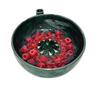 Cuenco de bayas autorroscante, limpiador de bayas de cerámica con cesta giratoria automática y desagüe integrado, limpieza rápida y suave para arándanos, fresas, ideal para cocina