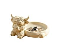 Cuenco de caballo para llaves, plato decorativo con estampado 3D de vaca de las tierras altas para llaves, joyas y monedas, organizador de entrada, decoración ecuestre del hogar y regalo (color 6)