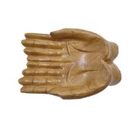 Cuenco de madera con forma de mano, soporte de piedra de | Cuenco de madera con diseño de mano de Buda, ideal para cristales, llaves, joyas, hogar, bandeja de almacenamiento decorativa