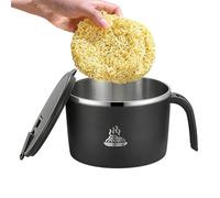 Cuenco de sopa de fideos | Recipientes grandes de acero inoxidable | Cuencos de sopa caliente - para desayuno, almuerzo, cena, trabajo, escuela, oficina, cocina, viajes, camping, picnic
