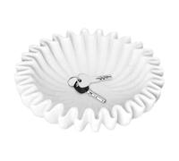 Cuenco decorativo de resina rústica con volantes de imitación de cuenco | Cuenco con volantes de resina antigua para decoración de cocina, regalo de inauguración de la casa, servir fruta fresca