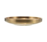 Cuenco Decorativo Redondo Grande de Acero Inoxidable Dorado para Llaves | Entrada y Salón, para Joyas y Pequeños Objetos, Estilo Moderno Minimalista, Práctico