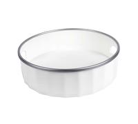 Cuenco Giratorio, Bandeja Giratoria Mesa, 29.8 x 9.8 cm, Perfecto para Espacios Reducidos, 4 Ruedas en la Base, Asas para Facil Movimiento