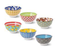 Cuencos Desayuno Bol Ceramica Pequeño - Tazones Desayuno Porcelana 300 ml - Juego de 6 Pequenos Cuenco Cocina para Postre | Aperitivos | Sopa | Helados | Arroz - Apto para Lavavajillas y Microondas