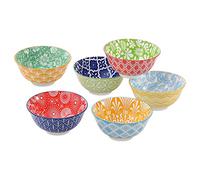 Cuencos Desayuno Bol Sopa Ceramica - Juego de 6 Tazones de Cereales Ensalada en Porcelana para Cocina - Boles Colores de 700 ml de Comida - Set Cuenco Ramen para Arroz | Consome | Gazpacho - 15,7 cm