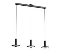 Cuentas , 3 Lámpara Colgante de Colgantes, Negro Ahumado