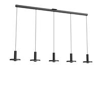 Cuentas , 5 Lámpara Colgante de Colgantes, Negro Ahumado