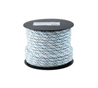 Cuerda de poliéster alta tenacidad trenzada de 25m. Diferente grosor - Acabado en color blanco y azul - Para náutica, deportes, industria.