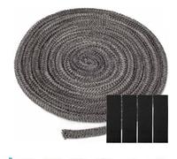 Cuerda de sellado de puerta de estufa de fibra de vidrio de 2 m para chimenea, junta resistente a altas temperaturas para estufas de leña, calderas y hornos industriales (12 mm x 2 m)
