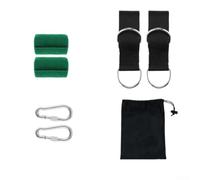 Cuerda de suspensión para columpio al aire libre con hebillas, correa de nailon ajustable para columpios de árbol, camping, jardín, carga de 300 kg, color negro, juego de 2 m (2 m B)