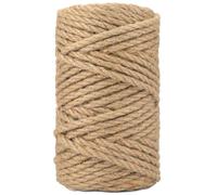 Cuerda de Yute, Cuerda de Yute de 6mm de Fibra Natural, Apta for Manualidades, jardinería, Embalaje, Varias Longitudes Disponibles(50m Length)