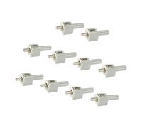 Cuerpo moldeado de acero inoxidable, color gris | Pin - Paquete de 10 accesorios ocultos para reparación de estanterías de armario