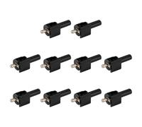 Cuerpo moldeado de acero inoxidable, color negro | Pin - Paquete de 10 accesorios ocultos para reparación de estanterías de armario