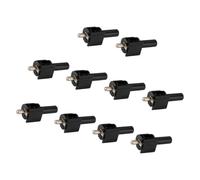 Cuerpo moldeado de acero inoxidable, color negro | Pin - Paquete de 10 accesorios ocultos para reparación de estanterías de armario