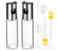 CUESVAP Pulverizador Aceite Spray, 2 Piezas 100ml Spray Aceite Cocina, Bote Dosificador Aceite Cristal para freidora aire