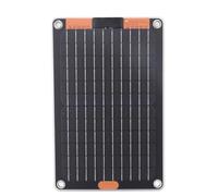 Cuifati Panel Solar Monocristalino de 15W, Salida 5V 2A Dual Tipo C | Cargador solar portátil con silicio monocristalino, diseño ultra delgado para teléfono, tableta, luz, enrutador
