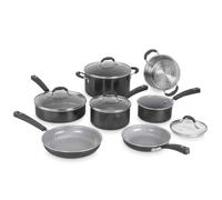 Cuisinart® Ceramica XT Juego de cocina 11 piezas | Antiadherente sin PTFE/PFOA/PFAS | Tapas de vidrio | Mangos Cool Grip® | Calor uniforme | Cerámica con titanio