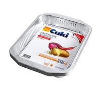 Cuki Ultra Force - Contenedor de aluminio con asas, 8 porciones, rectangular, Rs98G, formato práctico, 1 juego de 10 unidades