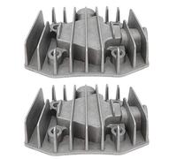 Culata de compresor de aire 2 piezas, accesorios aluminio 4/3/5P, cubierta enfriamiento, conducción neumática con 2 culatas para reemplazo compresor aire, 48 mm x 72 mm