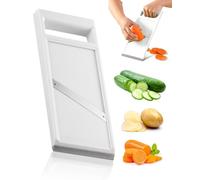 CULEB Mandolina de Cocina Profesional Ajustable para Cortar Verduras,Cortador de Verdura Portátil de Acero Inoxidable,Utensilios de Cocina para Cortar Patatas,Queso y Cebollas(Blanco)