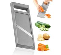 CULEB Mandolina de Cocina Profesional Ajustable para Cortar Verduras,Cortador de Verdura Portátil de Acero Inoxidable,Utensilios de Cocina para Cortar Patatas,Queso y Cebollas(Gris)