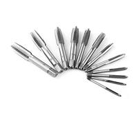 Culnflun 12 piezas de macho de roscar métrico, herramienta de roscado de flauta recta de acero para rodamientos M3, M4, M6, M8, M10, M12, para procesamiento de madera, plástico y