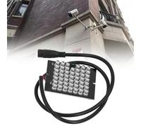 Culnflun Panel luminoso de la cámara Ir, 940 NM 12 V, 48 LED, luz auxiliar de visión nocturna de vigilancia con sensor automático, cámara de seguridad CCTV