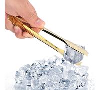Culnflun Pinza de Acero Inoxidable para Azúcar, Hielo y Repostería - Tenazas Profesionales de Grado 304 para Cocina, Barbacoa, Ensaladas y Bar - Ideal para Cafeterías, Panaderías y (Plated Gold)