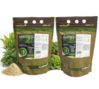 CULTIVERS Abono Aminoácidos 80% 2x1 kg Ecológico Fertilizante Plantas Huerto y Jardín