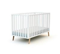 AT4 - Cuna bebé evolutiva KASA madera - Blanco - 60 x 120 - 125,50 x 64 x 81,50 cm