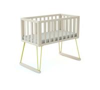 Cuna Bebe Mecedora Only Madera - Amarillo - 40 X 80 - 90 X 52 X 75 Cm - Jurababy