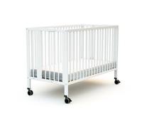 AT4 - Cuna bebé plegable ESSENTIEL madera - Blanco - 60 x 120-124,5 x 64,5 x 87,5 cm