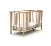 AT4 - Cuna bebé plegable ESSENTIEL madera - Haya Barnizada - 60 x 120-124 x 64 x 82 cm