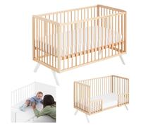 Cuna Colecho Evolutiva 60x120 cm, Barandillas Naturales | Koala CoolDreams