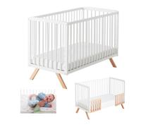 Cuna colecho nuru + kit colecho + kit para convertir cuna en cama color nature