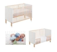 Cuna colecho umami 120x60 + kit colecho + barandillas para convertir la cuna en cama + 4 ruedas 84 cm