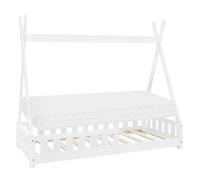 Cuna Con Protección Anticaída Y Somier 80x160 Cm Blanco Ml-design