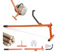 Cuña de 130cm,elevador madera,cuña con gancho giratorio,apertura máx 32cm | Cuña arqueada forjada con gancho giratorio y empuñadura antideslizante, elevador para talar árboles, para trabajos