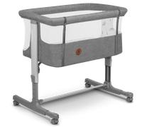 Lionelo Cuna de colecho Aurora, 3 en 1, mecedora, ajuste de altura e inclinación, colchón ergonómico
