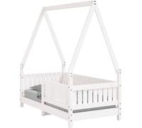 Cuna para bebé blanca de vidaXL, 70x140 cm, madera maciza de pino