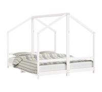 Cuna para bebé blanca vidaXL, 2 unidades, dimensiones 80x200 cm, madera maciza de pino