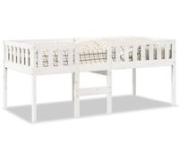 Cuna para bebé de vidaXL, color blanco, sin colchón, 90x190 cm, madera maciza de pino