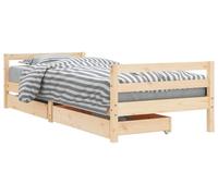 Cuna para bebé vidaXL con cajones, 90x190 cm, madera maciza de pino