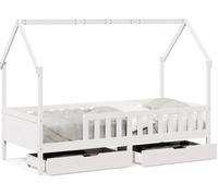 Cuna para bebé vidaXL con cajones, 90x200 cm, madera maciza de pino