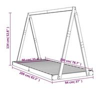 Cuna para bebé vidaXL de 90x200 cm, fabricada en madera maciza de pino