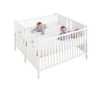Cuna para gemelos indi (2 cunas) + kit colecho + kit gemelar para unir las dos cunas 67 cm