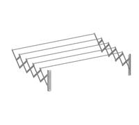 Cuncial - Tendedero Extensible de Pared 160cm | Fabricado en Aluminio de Alta Resistencia | Medidas: 160 x 23 x 71 cm | Tendedero de Ropa Plegable | Tendedero Exterior/Interior