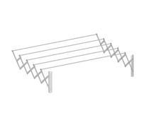 Cuncial - Tendedero Extensible de Pared 180 cm | Acero Blanco con 5 Barras Reforzadas | Plegable, Compacto y Resistente | Capacidad 9 m Lineales | Garantía 3 Años