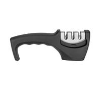 Cuperinox - Afilador de Cuchillos Profesional 3 en 1 con Caja - Para Cuchillos de Acero y Cerámica - Mango Ergonómico y Base Antideslizante - Uso Doméstico y Profesional